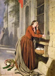 Madre depositando a su hijo en el Hospital de Niños Abandonados en París, c.1855-60