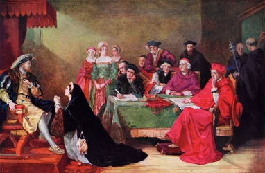 El juicio de la reina Catalina, siglo XIX, c1920
