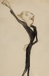 Una figura teatral, posiblemente Sir Beerbohm Tree, c.1908