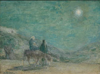 Huida a Egipto, c.1916 (óleo sobre tabla de madera)
