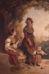 Dos damas romanas y sus hijos