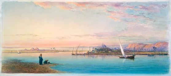 El Nilo por Bulaq, Egipto, 1868