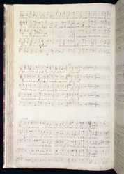 MU MS 88 f.102 "Man that is born of woman", página de un volumen de Himnos ingleses compuestos y escritos por Henry Purcell (1659-95) 1673 (tinta sobre papel)