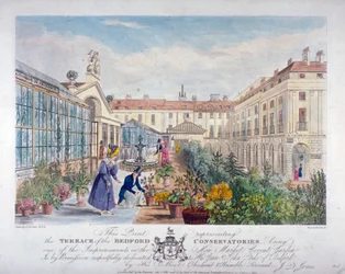 Terraza de los Conservatorios de Bedford en el Mercado de Covent Garden, Westminster, Londres