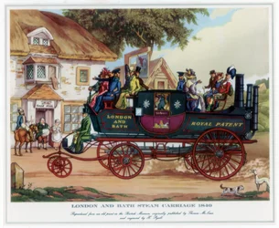 Carruaje de vapor de Londres y Bath, 1840, c1800-1840