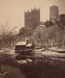 Catedral de Durham en invierno,c. 1857 (foto)
