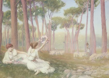 Afrodita ofreciendo a Helena a Paris, 1905