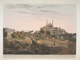 Una vista en Lucknow, India 1809
