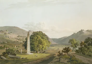 El Obelisco en Axum, grabado por Daniel Havell (1785-1826) 1809