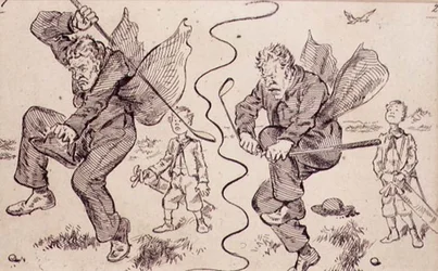 Frustración en el Campo de Golf, ilustración de la revista 