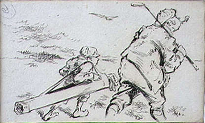 El golfista torpe, ilustración de la revista 