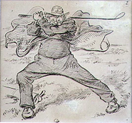 El golfista caótico, ilustración de la revista 