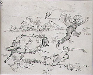 El golfista perturbado, ilustración de la revista 