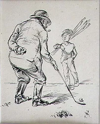 El último putt, ilustración de la revista 