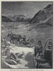 Regresando de Kara sobre el hielo del río Shilka