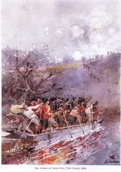 La derrota de Louis Riel, Fish Creek, 1885, c.1920