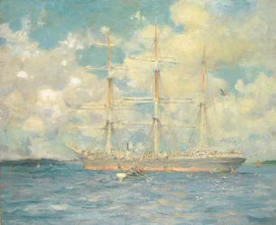 Un Barco Francés en la Bahía de Falmouth, 1902