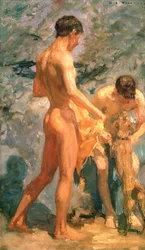 Niños bañándose, 1912