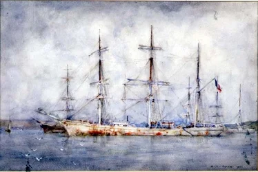 Goleta anclada
