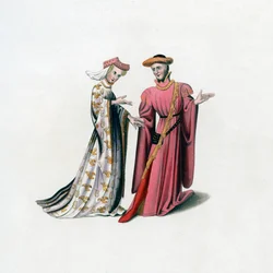 Vestido de corte, siglo XIV, 1843