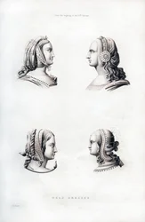 Tocados, principios del siglo XVI, 1843