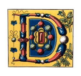 Letra inicial D, siglo XV, 1843