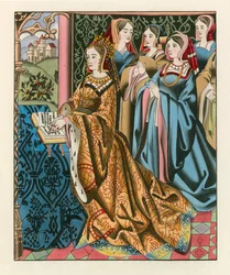 Margarita, Reina de Enrique VI y su corte, mediados del siglo XV