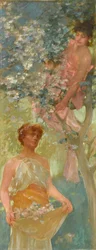 Entre las flores, mediados de la década de 1880