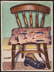 Silla de cocina y bota