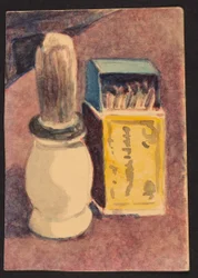 Brocha de afeitar y cerillas, c.1930