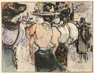 Damas elegantes en la calle