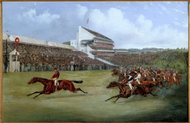 Carreras de caballos: "El gladiador llegó en 1865" Pintura de Henri Alken (1774-1850) 1865 París. Fomento de la sociedad