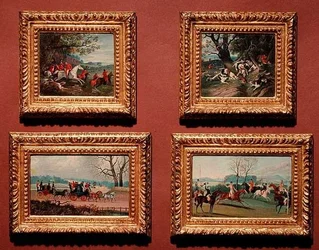 Escenas de caza, carreras y carruajes