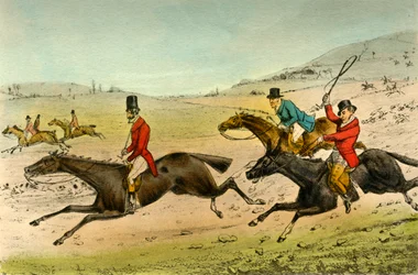 Swell y el Surrey. Los sabuesos en plena carrera, 1838