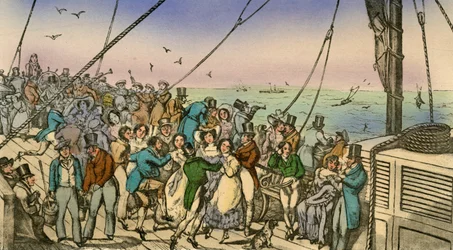 Los placeres de un paquete de vapor de Margate, 1838