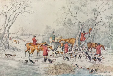 Cazando al zorro, c. 1800, 1922
