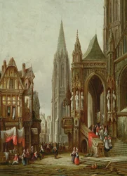 Procesión Eclesiástica Entrando en una Catedral