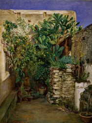 Esquina de un patio oriental, 1860