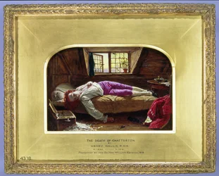 La muerte de Chatterton, hacia 1856