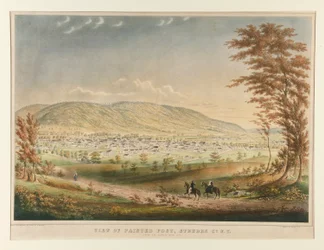 Vista de Painted Post, Steuben Co. NY desde el lado norte