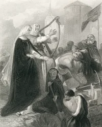 La muralla de New Ross, Condado de Wexford, Irlanda en 1798, de 