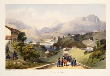 Alza, Rentería y Lezo, de «Bosquejos de paisajes de las provincias vascas de España, con una selección de música nacional», publicado en 1838