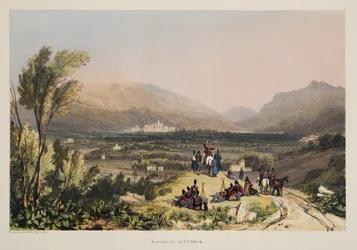 Llanuras y ciudad de Vitoria, de Bocetos de paisajes en las provincias vascas de España, con una selección de música nacional, pub. 1838