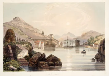 Puerto de Pasajes, de Bocetos de paisajes en las provincias vascas de España, con una selección de música nacional, pub. 1838