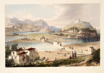 San Sebastián, de «Bocetos de paisajes de las provincias vascas de España, con una selección de música nacional», publicado en 1838