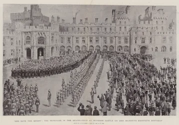 Dios salve a la Reina, la Serenata en el Patio del Castillo de Windsor en el Octogésimo Cumpleaños de Su Majestad