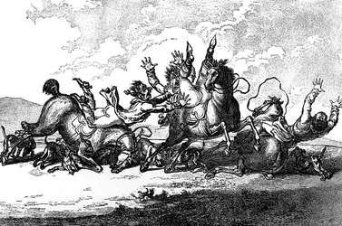 Perros soltándose, 1800