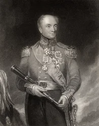 Sir Rowland Hill, grabado por W.H. Mote, de 
