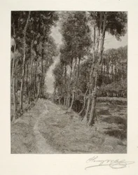 Un camino hacia Longpre (Paisaje francés)