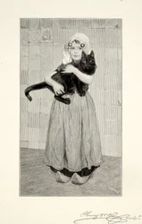 Chica con gato